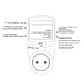 Socket Digital Current Meter Voltmeter AC Power Meter Time Watt Power Energy Tester Wattmeter - EU Plug. 