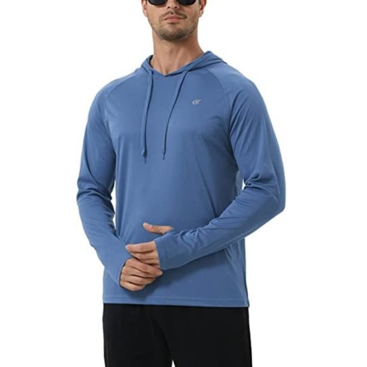 Men's Long Sleeve Hooded UPF 50+ Sun Protection Athletic Hoodie