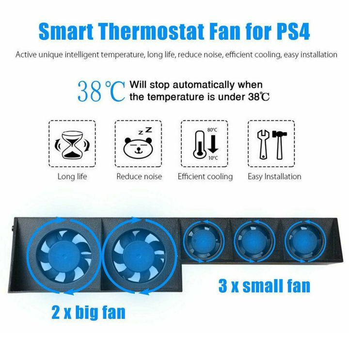 DC 5V Cooling Fan For Sony PS4 Pro Slim Cooler Playstation Play