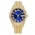 High quality luxury fashion high-end Mantianxing diamond steel belt Men's quartz watch Boy business sports clock retro. 