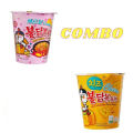 Samyang Hot Chicken Ramen Carba & Samyang Cheese Hot Chicken Flavor Ramen cup noodles - 70gm. 