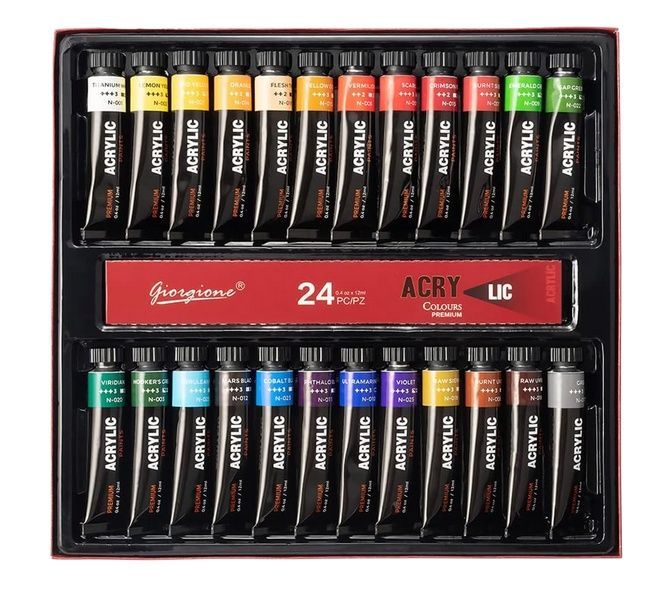 Giorgione High Quality Acrylic Painting Set 24 Color 12ml
