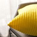 Pillow Cushion Bedroom Pillow Bedside and Sofa Back Cushion Office Waist Cushion Solid Color Stripes Pillow Cover without Core.