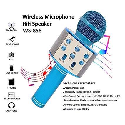 Wireless Bluetooth mouth Speaker Stand Radio Microphone Studio Recording Studio 858+ USB
