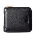 Men's Wallet Genuine Leather Purse for Men Coin Pocket Purse Short Male Card Holder Wallets Zipper Around Money Coin Purse. 