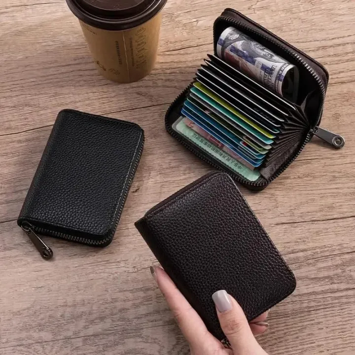 Multi%20Slot%20Card%20Holder%20Vintage%20Small%20Wallet%20Women%20Men%20Business%20Bank%20Credit%20Card%20Bag%20Male%20Coin%20Pouch%20Solid%20Leather%20Zipper%20Wallet%20-%20Image%206