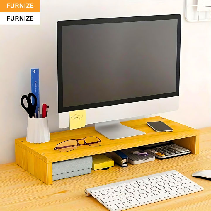 "20-Inch%20Monitor%20&%20Laptop%20Stand%20%20Ergonomic%20Desk%20Organizer%20%20Waterproof%20Melamine%20Board%20Riser%20%20Keyboard%20&%20Mouse%20Storage%20%20Sleek%20Home%20Office%20Accessory%20%20Multifunctional%20Desk%20Shelf%20for%20TV,%20Books,%20&%20Decor,%20Book%20Shelf%20Cabinet%20-%20Image%208