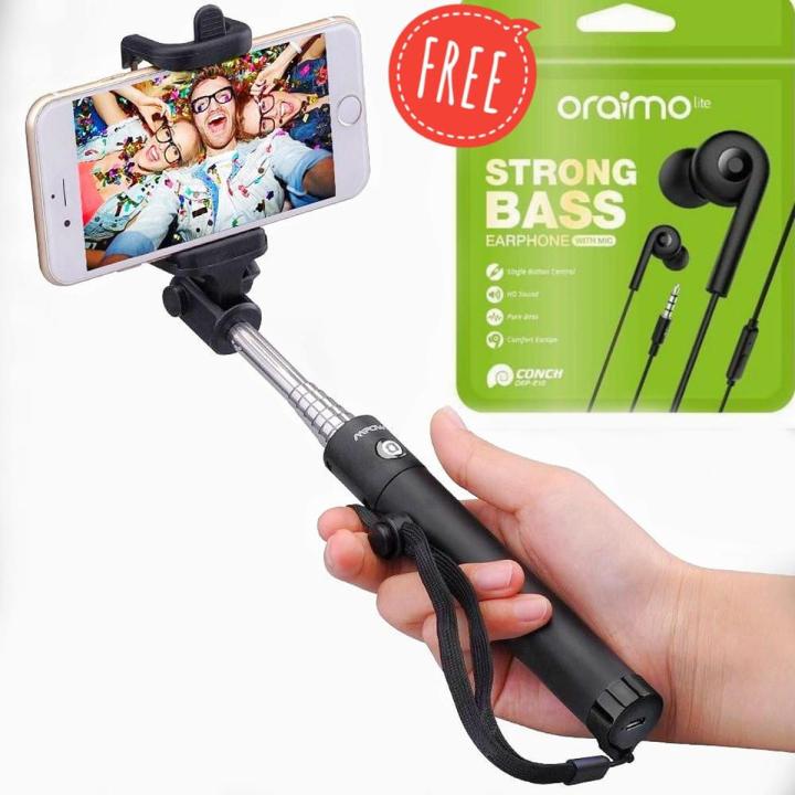 Monopod Portable Pocket Selfie Stick ( Aramio Headphone Free) - Selfie Stick