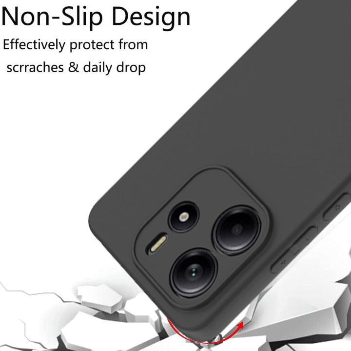 Xiaomi%20Redmi%20Note%2014%204G%20Silicone%20Matte%20Flexible%20Soft%20Phone%20Case%20-%20Black%20-%20Phone%20Back%20Cover%20-%20Image%206