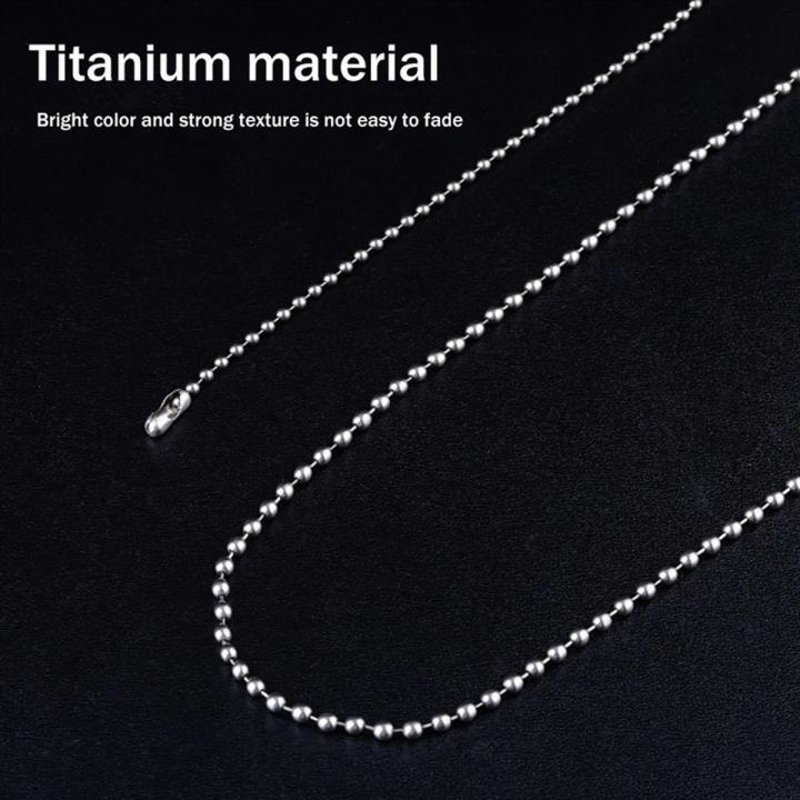 Pure Titanium Chain Necklace Glass Bead Chain Pendant is Not