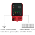 JDXHLAU 10KM Electric Fence Livestock High Voltage Pulse Controller Alarm Waterproof LCD Voltage Display(EU Plug). 