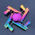 New Rainbow Metal Hand Spinner Focus Toy Ninja Fidget Spinner R188 Electroplate Hybrid Bearing Toys for Children Wholesale. 