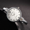 Fashion Women Bangle Watch Simple Rhinestone Ladies Watches Elegant Silver Steel Wristwatch for Female Dropping Clock. 