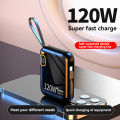 Xiaomi 120W 50000mAh Portable Power Bank High Capacity Cable Two-way Fast Charging Mini Powerbank for iPhone Samsung New.