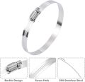 12 Piece Adjustable Pipe Hose Clamps - Size 4 Inch (Adjustable - 3.5 Inch to 4.5 Inch).