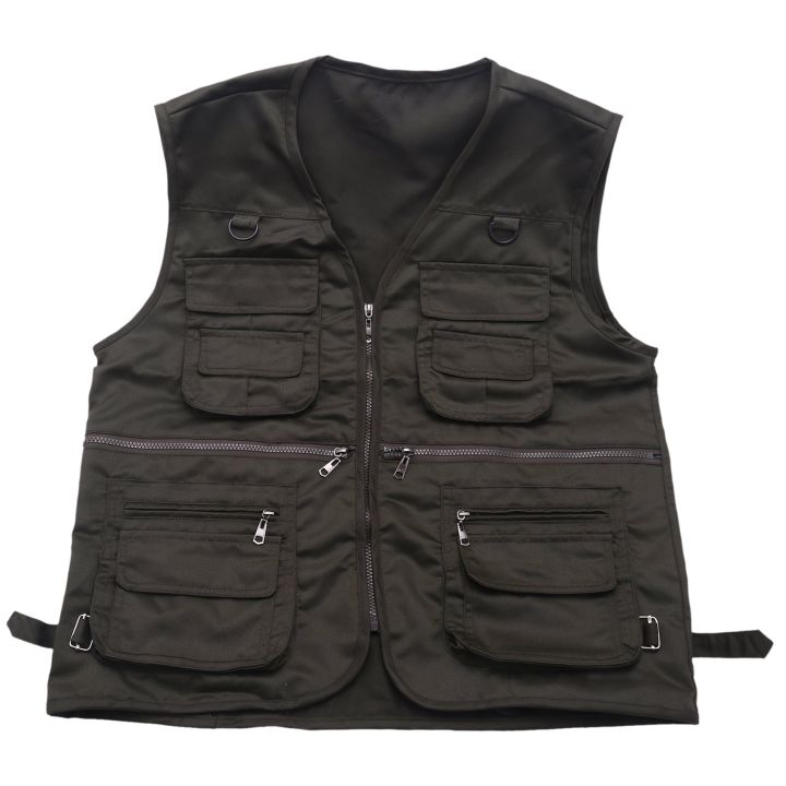 Men's Fishing Vest with Multi-Pocket Zip for Photography / Hunting / Travel Outdoor Sport - Green , XXL