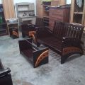 Wooden Sofa- Kather Sofa Set. 
