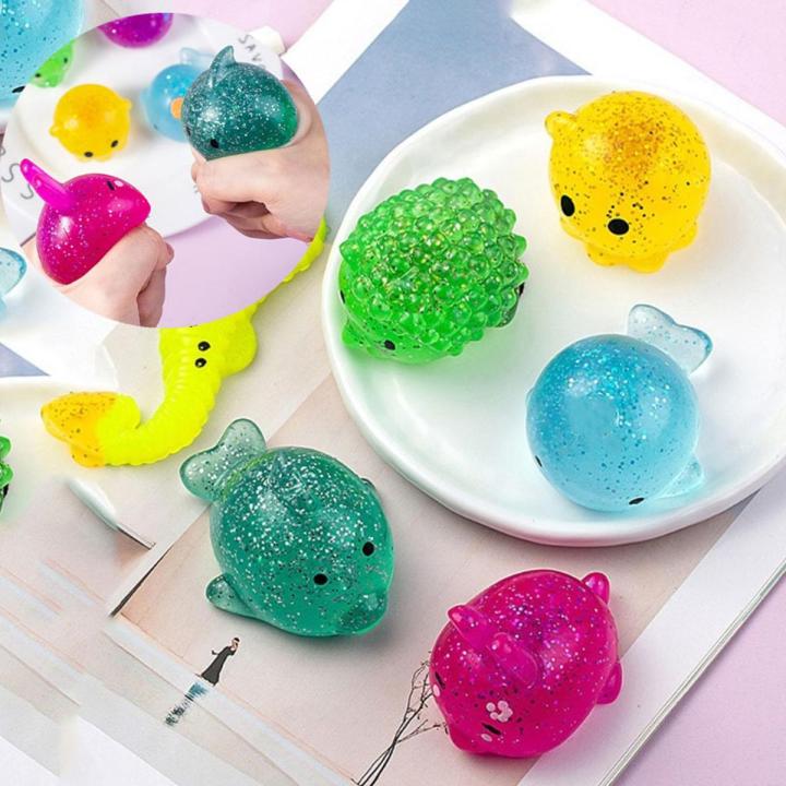 5Style Children Kawaii Rabbit Squishy Squeeze Animal Funny Octopus Whale Dolphin Fidget Toys Anti Stress Gadgets for Adults Kid