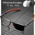 Unisex Smart Photochromic Myopia Glasses TR90 Frame Color Changing Sports Eyeglasses Men Women Anti-blue Short-sighted Eyewear. 