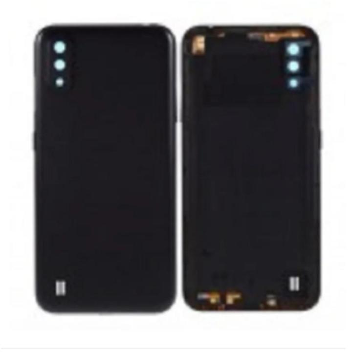 Samsung Galaxy A01 - ( Polycarbonate Plastic ) Casing / Back Shell / Back Panel / Battery Cover / Back Door / Back Replacement Part with Button