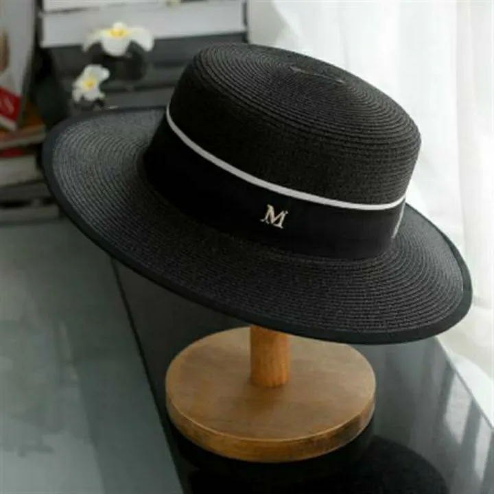 Red%20Flat-Top%20Cap%20Female%20Model%20Catwalk%20Show%20Top%20Hat%20Seaside%20Holiday%20Sun-Proof%20Sun%20Hat%20Flat%20Brim%20Straw%20Hat%20-%20Image%205
