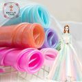 Laser tulle fabric organza Glass yarn colorful sewing mesh cloth Fluorescent yarn silk chiffon stage clothing transparent. 