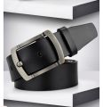Casual Soft Leather Belt for Men - Black.