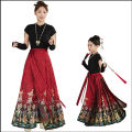 Girls' Horse Face Spring Mother Daughter Parent Child Tang Dress Chinese Style Hanfu Skirt 2024 New Children's Performance Clothing. 