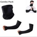 full black mask new Multi-Function Magic face Bandana For Biker-Full Black  , Balaclava Face Bandanas For Bike Riding (Black) - Protect Yourself From Dust And Wind While Riding. 