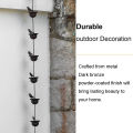 Rain Chains For Gutters Mobile Birds On Cups Rain Chimes Divert Water Away With Attached Hanger Dark Bronze Home Décor Stunning Cologo.