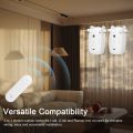 2pcs 3 in1 Intelligent Curtain Motor Home Electric Curtain Opener No Wiring with Remote Controller for I-Rail/U-Rail/Roman Rod-02. 