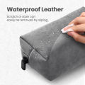 UGREEN Electronics Accessories Organizer Bag, Leather Storage for Wired Headphones Earphone USB Cable Cell Phones PC Digital Accessories.