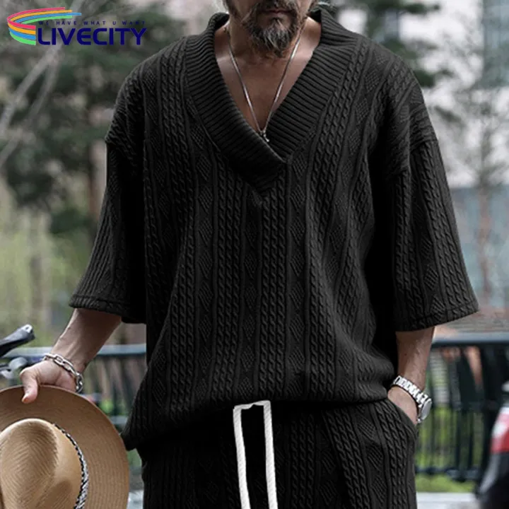 Men%20Top%20Men's%20Retro%20Applique%20V%20Neck%20Half%20Sleeve%20Loose%20Fit%20T-shirt%20Soft%20Breathable%20Sports%20Casual%20Tee%20Polyester%20Half-sleeve%20Shirt%20-%20Image%207