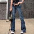2000s Retro Low Rise Skinny Flared Pants y2k Women Jeans Long Denim Trousers Vintage Clothes Kan Fashion Fairyc Streetwear.
