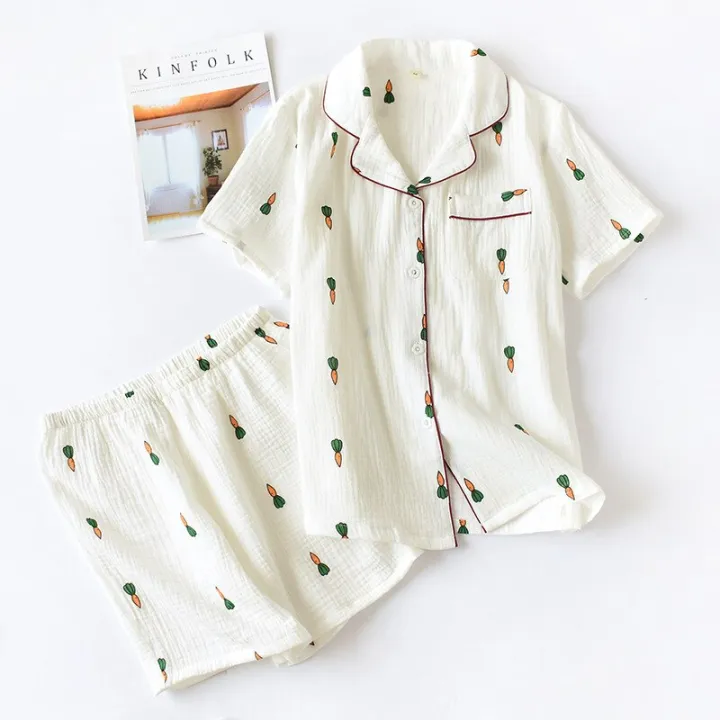 100%25%20Cotton%20Women's%20Sleepwear%20Soft%20Pajama%20Sets%20on%20Down%20Long%20Sleeve%20Pj%20Floral%20Pajama%20Set%20Autumn%20Female%20Pyjamas%20-%20Image%202