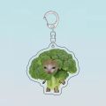 Apple Cat Memes Keychain Banana Cat Popular Schoolbag Mobile Phone Pendant Acrylic Fun Gift For Students Keyring Accessories.