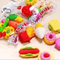 Cute Different Shapes Of Fruits Vegetables Cuisine Shape Rubber Eraser Student Learning Stationery For Child. 