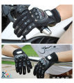 Pro Bike Leather Full Finger Hand Gloves  With Touch Screen For Bikers- Multi colors. 