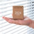 Minimalist Portable 2024 Mini Calendar Creative Coil Calendar Project Notebook Desktop Decoration. 