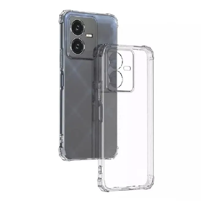 Cover Trasparente Verde Scuro Per Vivo Y35 / Y22s / Y22 | Custodia Morbida TPU Antiurto Con Bordo Rialzato | DESSEN