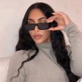 Fashion Rectangle Small Sunglasses Women 2020 Luxury Brand Mirror Silver Black Clear Lens One Piece Punk Men Gafas Shades UV400.