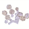Transparent Gold Border Flower Baroque Accessories Mixed Random Style Cream Glue Phone Case Hair Clip Nail DIY Resin Accessories.