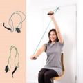 Overhead Pulley Exercise Kit With Plastic Handles For Home Gym Workouts And Physical Therapy.