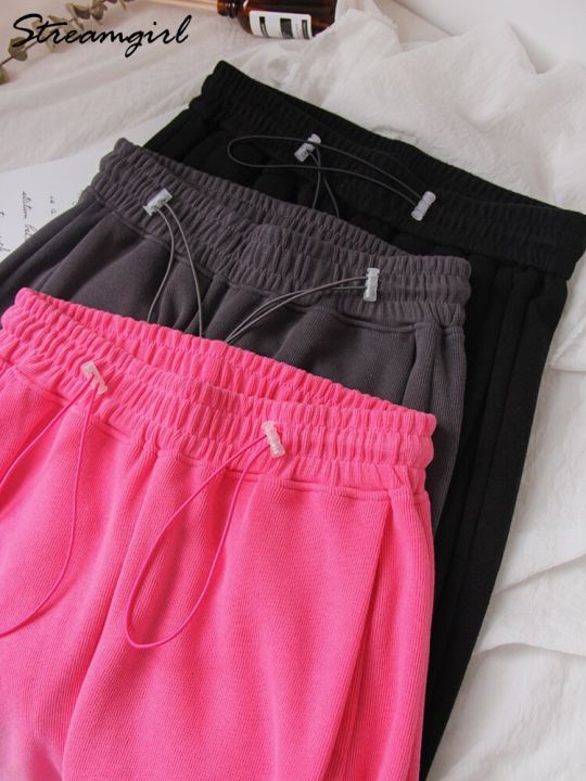 Pink%20Sweatpants%20Joggers%20Women%20Wide%20Leg%20Autumn%20Baggy%20Pants%20For%20Women%20High%20Waist%20Dark%20Gray%20Oversize%20Pants%20Women's%20Sweatpants%202022%20-%20Image%202