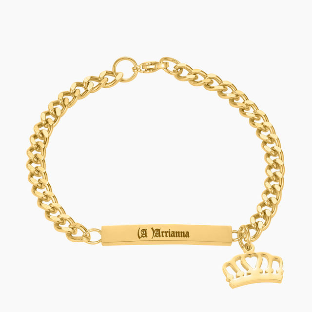 Custom%20Personalized%20Name%20Baby%20ID%20Bracelet,%20Stainless%20Steel%20Curb%20Chain%20With%20Crown%20Bracelet%20Newborn%20Gilrs%20Boy%20Gifts%20Not%20Allergic%20-%20Image%202