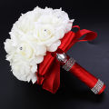 1 Bouquet Bride Wedding Party Bridesmaid Rhinestone Decor Foam Artificial Flower.