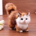 Lovely Electric Simulation Plush Cat Toys Stuffed Doll with Sound Kids Gift. 