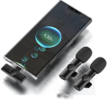 K9 Wireless Dual Microphone Professional Lapel Lavalier Microphone Remove Noise For Typ c. 