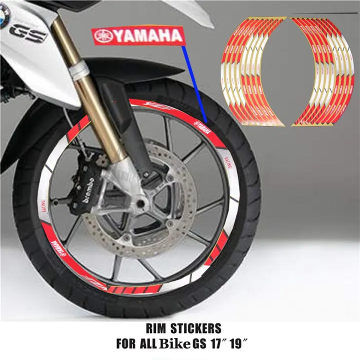 Wheel Stickers Reflective Decals for Motorcycle Rim Tape Strips -Yamaha ...