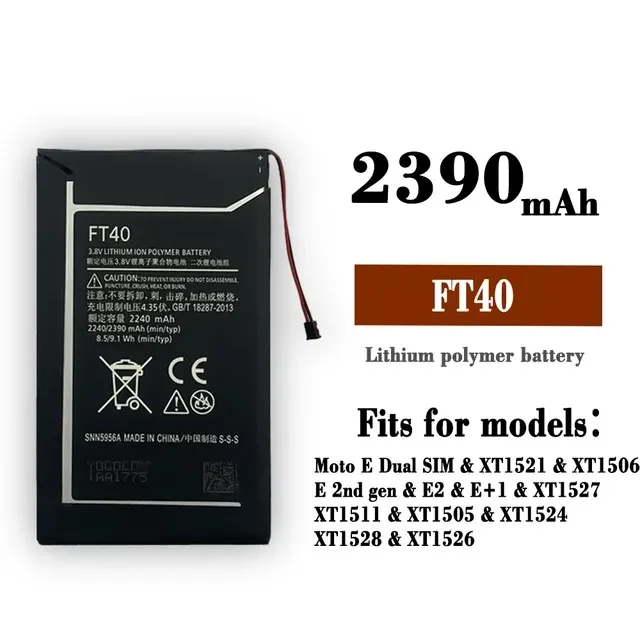 Ft40 Motorola FT40 3500 mAh Mobile Battery for Motorola Moto E Dual | Daraz ...